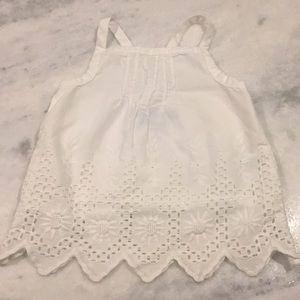 EUC • White Eyelet Top • 12 months
